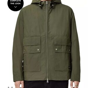 All Saints Dark Green Military Jacket